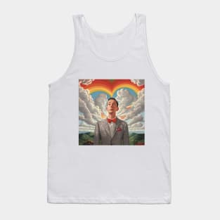 pee wee herman, clouds and rainbow, art Tank Top